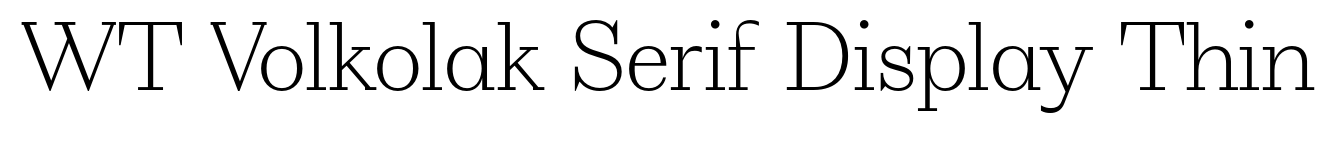 WT Volkolak Serif Display Thin image
